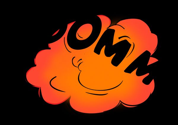 comic book boom depiction